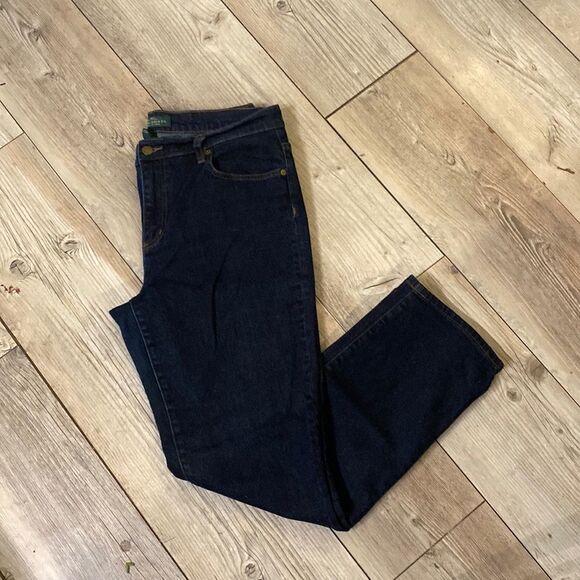 Like New! Size 16 Ralph Lauren Dark Wash Bootcut Jeans - Picture 1 of 4